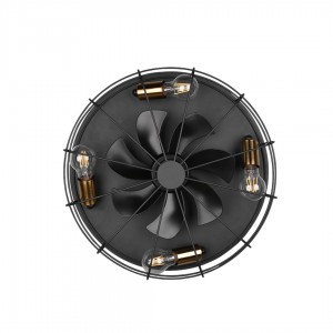 Ceiling light–fan Trio Lighting Trondheim black IP20