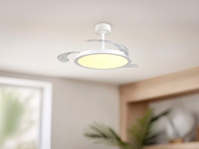 Ceiling light–fan Trio Lighting Kasfjord white 30W 3700lm IP20 2700K-6500K warm + cold  white