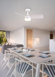 Ceiling light–fan Trio Lighting Helsinki white 20W 2500lm IP20 2700K-6500K warm + cold  white