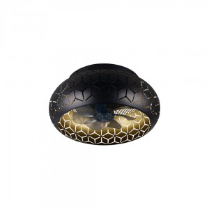 Ceiling light–fan Trio Lighting Bidar 3 X E27 black / golden IP20