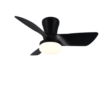 Ceiling light–fan Trio Lighting Randers black 20W 2500lm IP20 2700K-6500K warm + cold  white