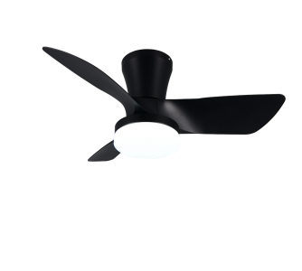 Ceiling light–fan Trio Lighting Randers black 20W 2500lm IP20 2700K-6500K warm + cold  white