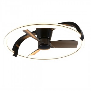 Ceiling light–fan Trio Lighting Stockholm black 37W 4300lm IP20 2700K-6500K warm + cold  white