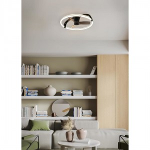 Ceiling light–fan Trio Lighting Stockholm black 37W 4300lm IP20 2700K-6500K warm + cold  white