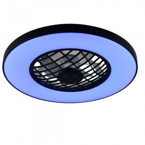 Ceiling light–fan Trio Lighting Linköping  RGBW black 45W 5600lm IP20 2700K-6500K warm + cold  white