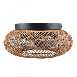 Ceiling light–fan Trio Lighting Lillesand brown E27 IP20