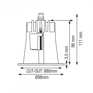 Süvisvalgusti Karizma Luce Dea Apollo valge / must 14W 750lm 35° IP20 DALI 927
