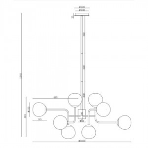 Подвесной светильник Maytoni Erich латунь / белый 40W E14 IP20