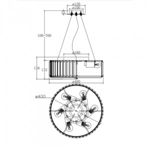Riippuvalaisin Maytoni Recinto 6 kromi 60W E27 IP20