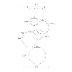 Riippuvalaisin Famlight Muna 5 nikkeli E27