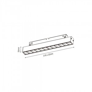 Siinivalgusti Karizma Luce Linea-Q1/Q2 S Lente must 48V 14W 1000lm 45° IP20 CASAMBI 930