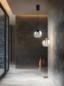 Pendant lamp Trio Lighting Liora smoke E27