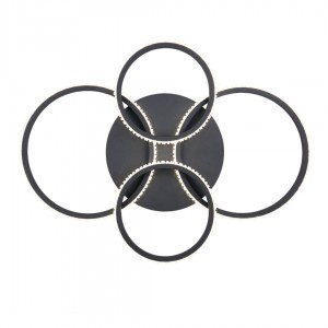 Kattovalaisin Trio Lighting Cires musta 27W 3400lm IP20 switch dimmer 4000K päivänvalkoinen