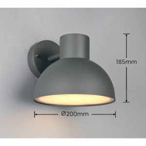 Facade luminaire Trio Lighting Elbe anthracite E27 IP44