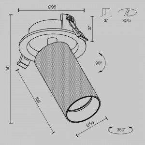 Valgusti raam Maytoni Artisan valge GU10 IP20 TRIAC