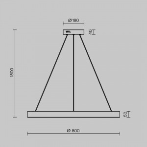 Подвесной светильник Maytoni Saturno латунь 58W 2200lm 120° IP20 835
