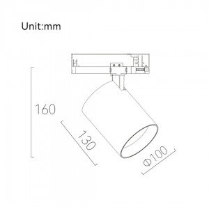 Kiskovalaisin DUNK 100 UGR17 valkoinen 230V 30W 3500lm 36° IP20 TRIAC 940