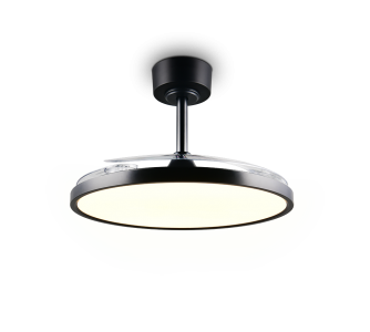 Ventilaator Trio Lighting Kasfjord must 30W 3700lm CRI80 IP20 2700K-6500K soe + külm valge