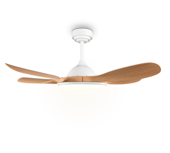 Tuuletin Trio Lighting Flen valkoinen 24W 2800lm CRI80 IP20 DIMMABLE 2700K-6500K