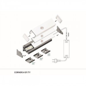 Alumiiniumprofiil TOPMET CORNER14 EF/TY 2m valge