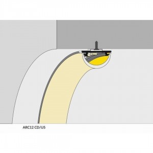 Aluminium profile TOPMET ARC12 2m non-anodized gray