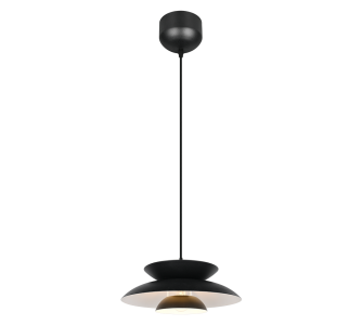 Pendant lamp Trio Lighting Amarila black / white E27