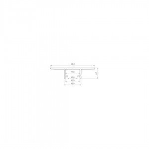 Alumiiniprofiili LUMINES NIPO 2m hopea