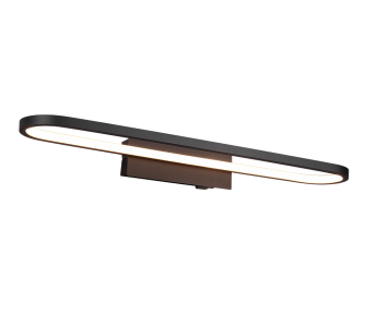 Wall light Trio Lighting Gianni black 22W 2700lm IP44 830