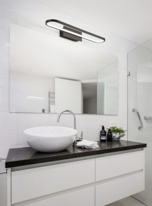 Seinävalaisin Trio Lighting Gianni musta 22W 2700lm IP44 830