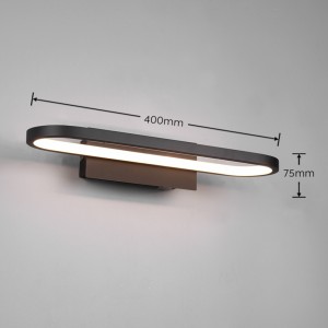 Wall light Trio Lighting Gianni black 17W 1700lm IP44 830