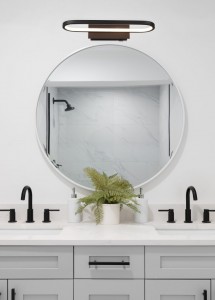 Wall light Trio Lighting Gianni black 17W 1700lm IP44 830