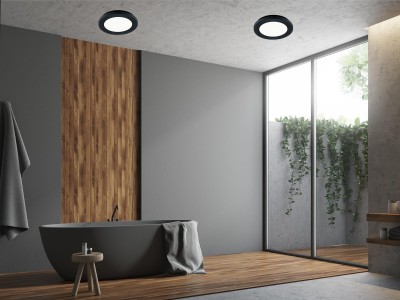 Plafoon Trio Lighting Camillus must 230V 13W 1500lm IP44 switch dimmer 830