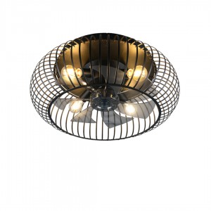 Ventilaatoriga valgusti Trio Lighting Johanna must E27 IP20