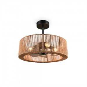 Ventilaatoriga valgusti Trio Lighting Smillum pruun E27 IP20