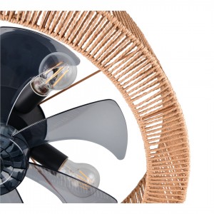 Ventilaatoriga valgusti Trio Lighting Smillum pruun E27 IP20