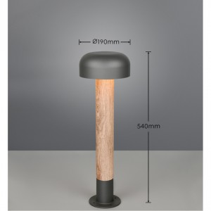 Bollard light Trio Lighting Fraser anthracite E27 IP54