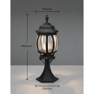 Pollarivalaisin Trio Lighting Elvo musta E27 IP44