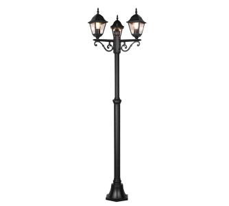 Bollard light Trio Lighting Livenza black 230V E27 IP44