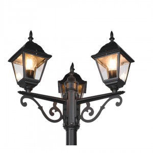 Bollard light Trio Lighting Livenza black 230V E27 IP44