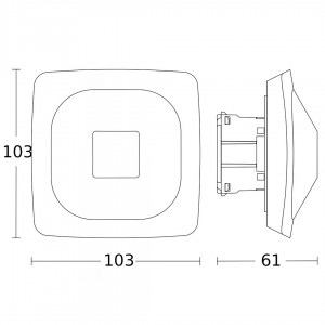 Liikumisandur STEINEL HF 360-2 valge 230V IP20 DALI