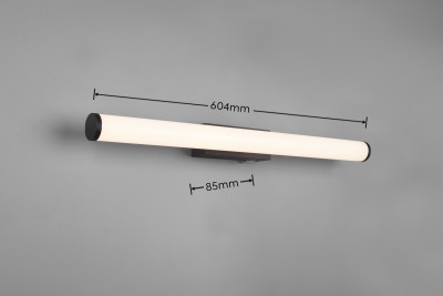 Mirror light Trio Lighting Mattimo H2O black 6,5W 680lm IP44 830