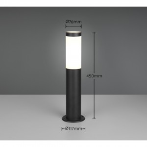 Bollard light Trio Lighting Trioto black E27 IP20