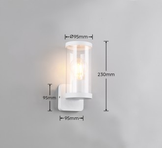 Фасадный светильник Trio Lighting Bonito белый E27 IP44