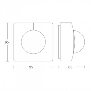 Liiketunnistin STEINEL IS 345 valkoinen 230V IP54 DALI