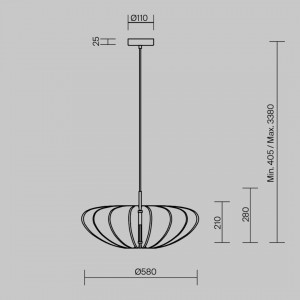 Подвесной светильник Maytoni Cambio серый E27