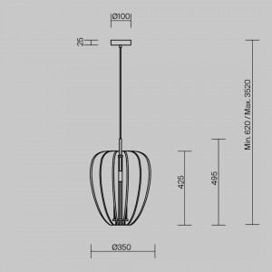 Подвесной светильник Maytoni Cambio серый E27 IP20