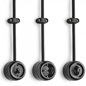 Pistikupesa THPG pinnapealne Bakeliit must IP20