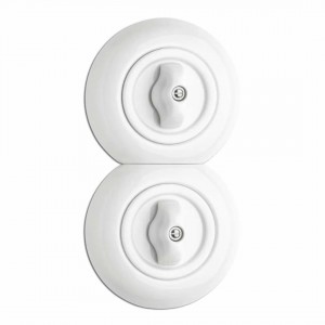 Raam THPG Portselan lülitile, dimmerlülitile, pistikupesale valge