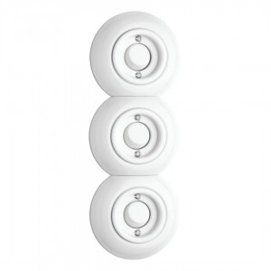 Raam THPG Portselan lülitile, dimmerlülitile, pistikupesale valge