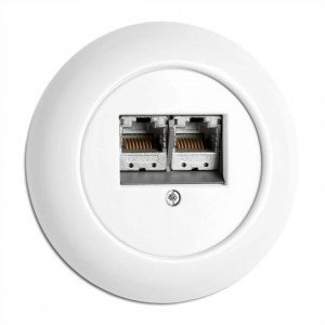 Raam THPG Portselan admeside-, USB-pesale valge